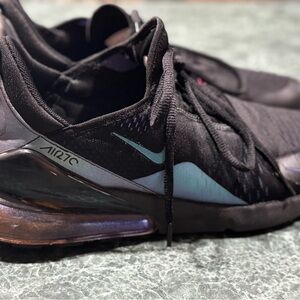 Nike Air Max 270 Black and Blue Sneakers